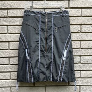 Spanner Parachute Skirt Pinstripe Adjustable Length Sz 8